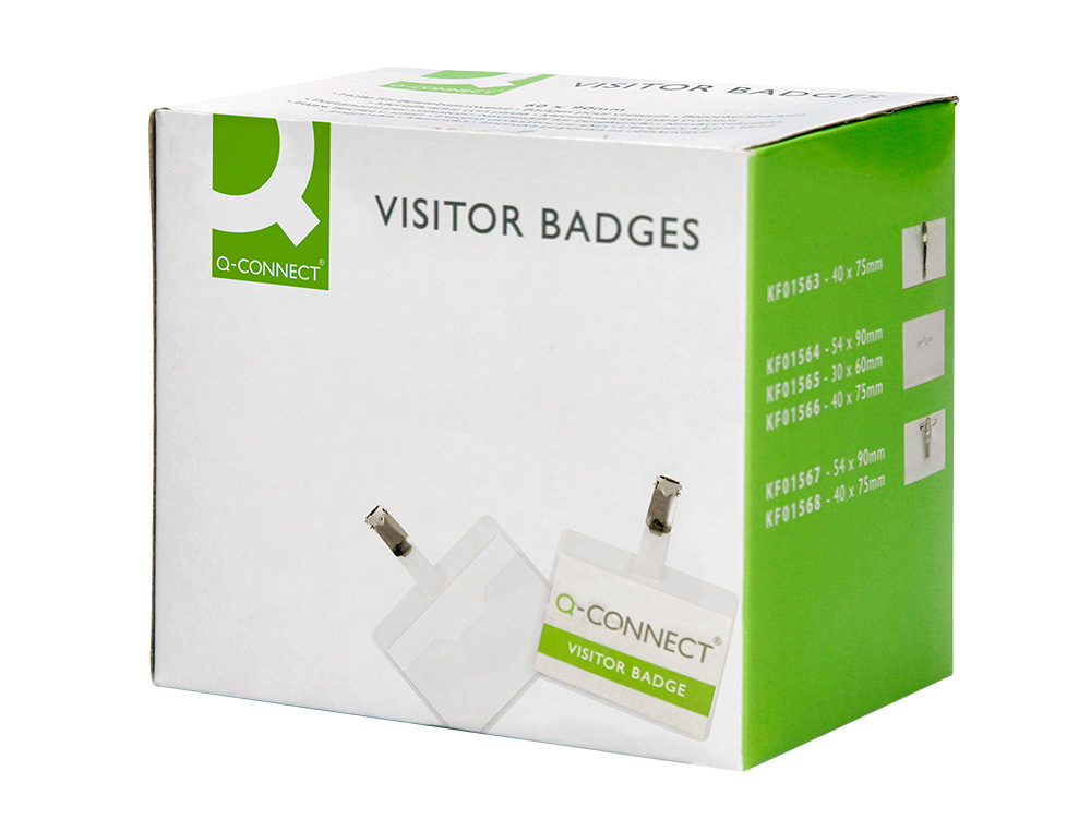 IDENTIFICADOR CON PINZA Q-CONNECT KF01560 60X90 MM CON APERTURA SUPERIOR