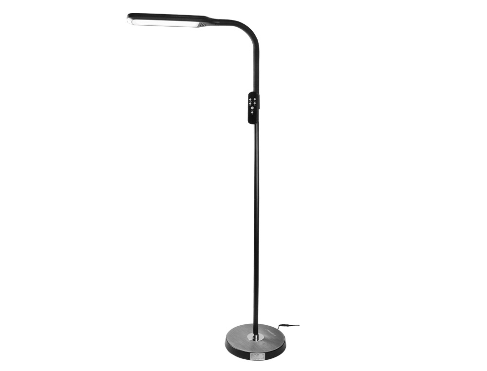 LAMPARA DE SUELO Q-CONNECT 15W CON CONTROL REMOTO ALTURA 146 CM COLOR NEGRO